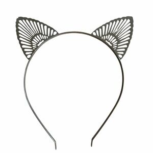 Silver Metal Cat Ears Headband